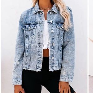 VICI Frankie Distressed Denim Jacket